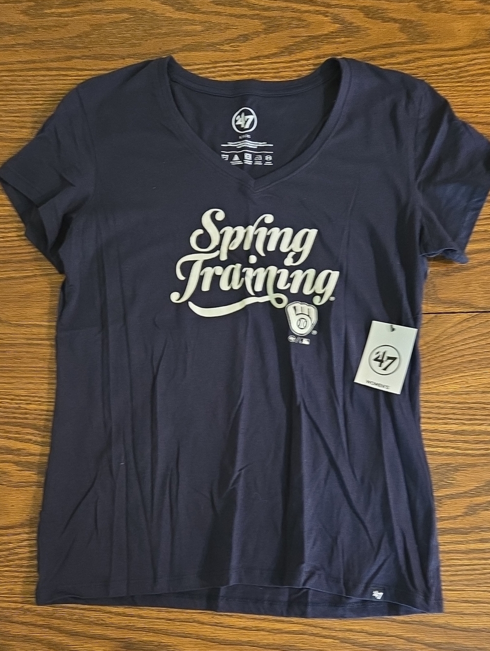 47 Navy Milwaukee Brewers 'Spring Training' V-Neck Tee